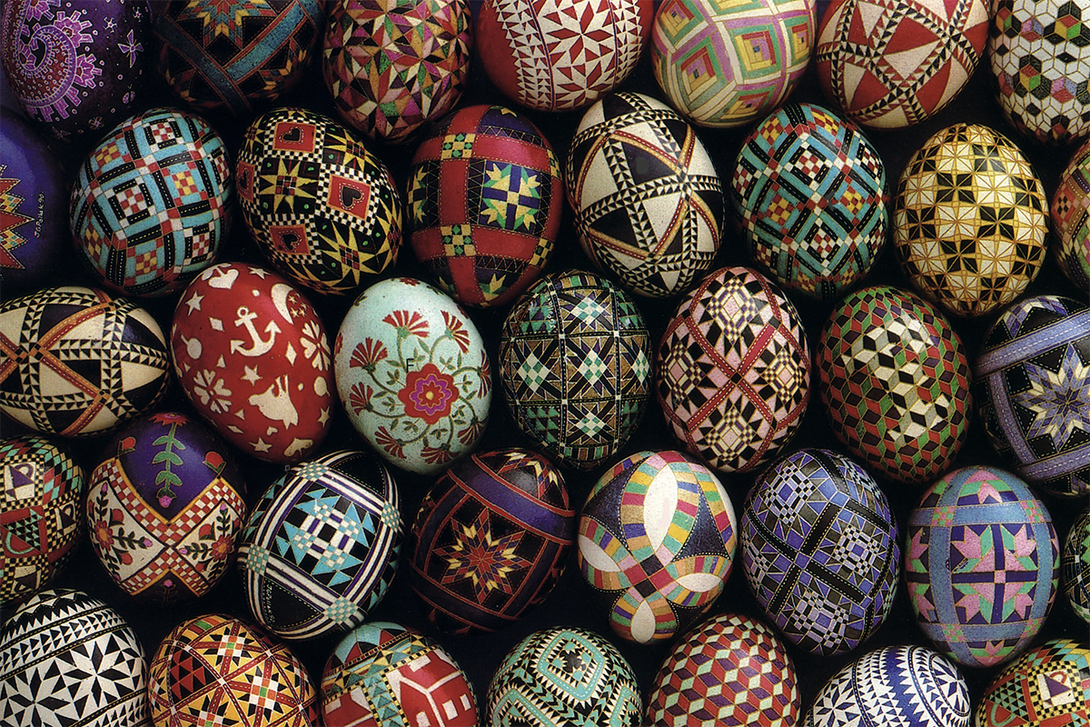 Colored eggs by Jane Pollak